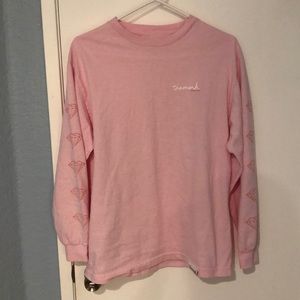 Diamond Supply Co. pink long sleeve t